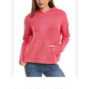 CAbi Pink/Red Hooded Sweater